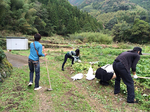 2014年10月 鏡村市民農園にて